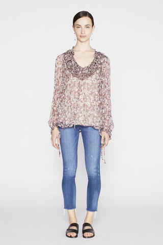 *Pre-order* Valerie Silk Top - Burgundy