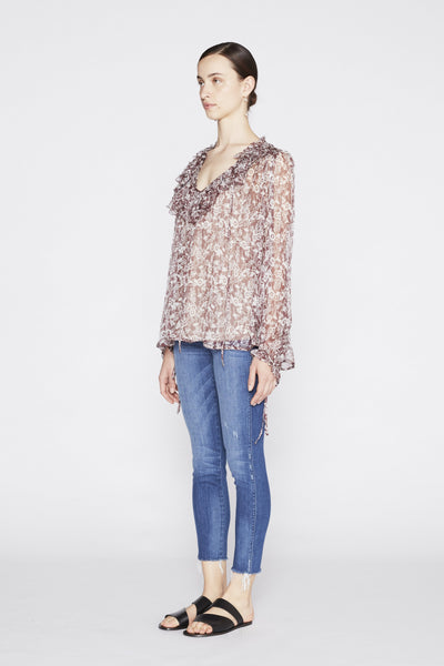*Pre-order* Valerie Silk Top - Burgundy