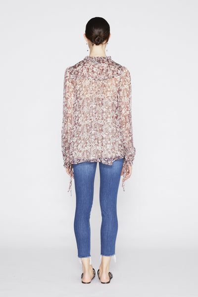 *Pre-order* Valerie Silk Top - Burgundy